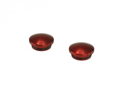 22MM ALUMINUM END CAP - RED (2)