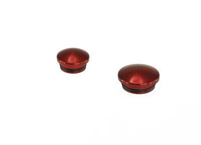 18MM & 22MM ALUMINUM END CAP - RED (2)